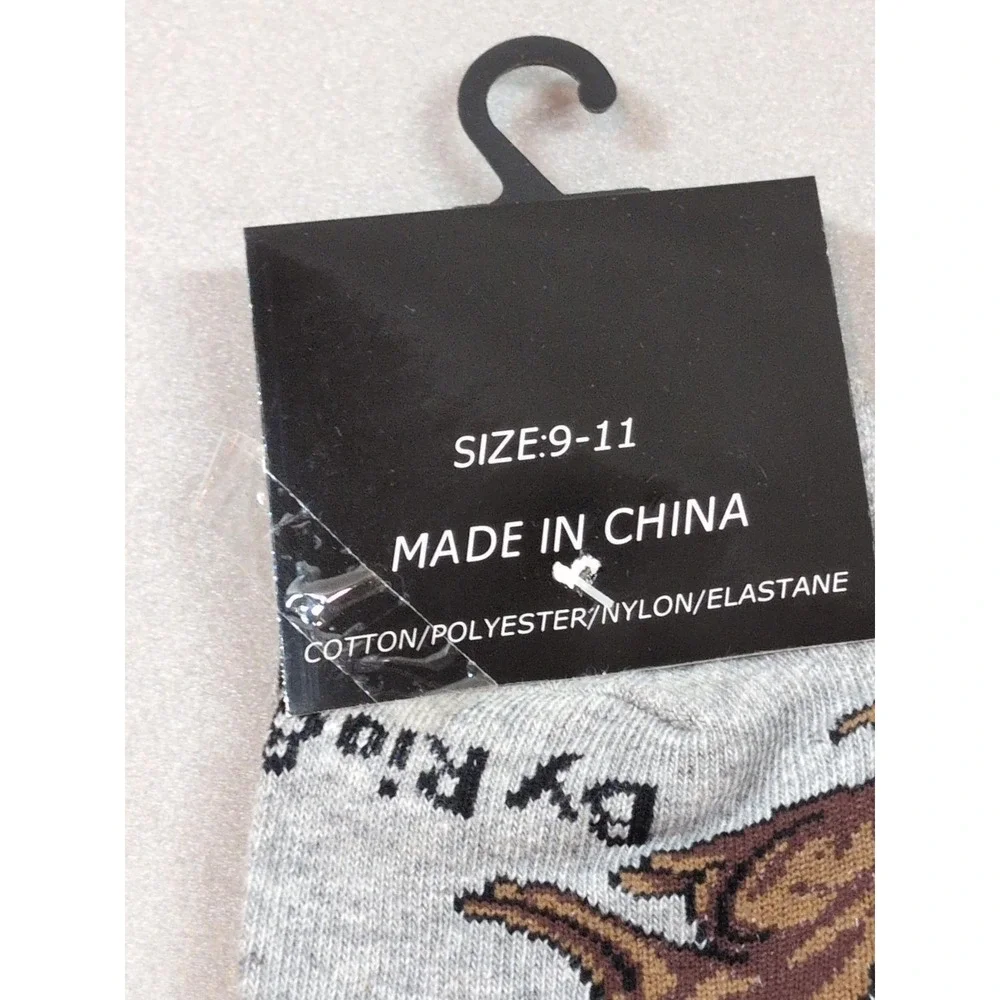 Rio & Pepe Monique's Sweet Dreams Dog Print Socks Gray Labrador Retriever 9-11